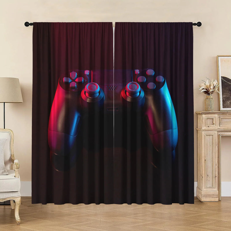 Afralia™ Game Console Handle Curtains: Kitchen, Cafe, Living Room, Balcony Décor