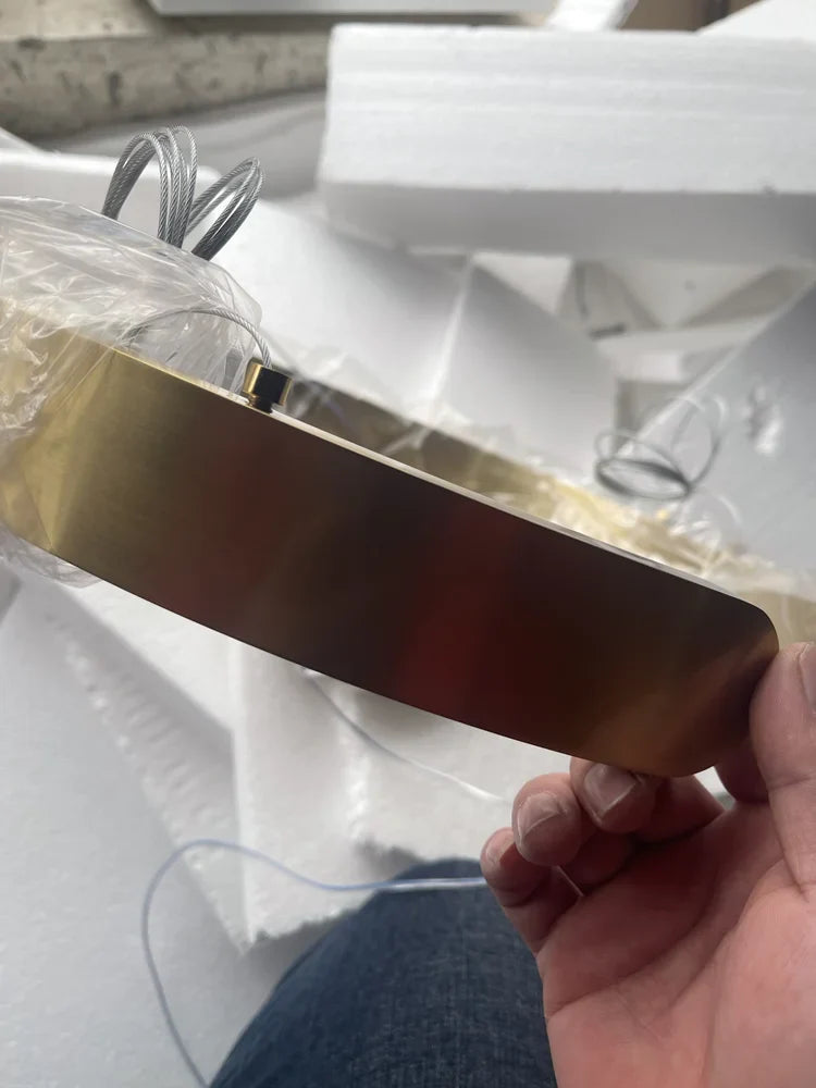 Afralia™ Nordic Ring Pendant Lamp Dimmable Ceiling Chandelier Lighting Fixture