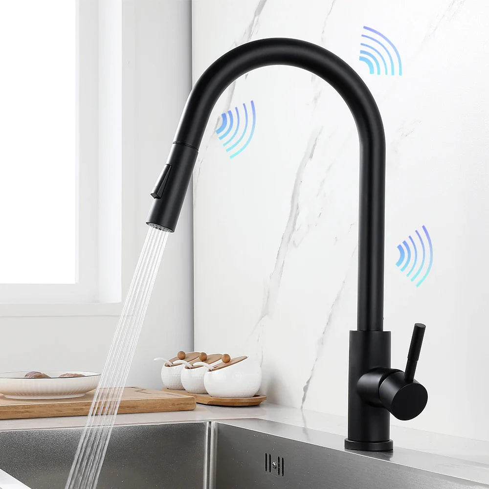 Afralia™ Smart Touch Kitchen Faucet with Sensor Technology and 360° Rotation
