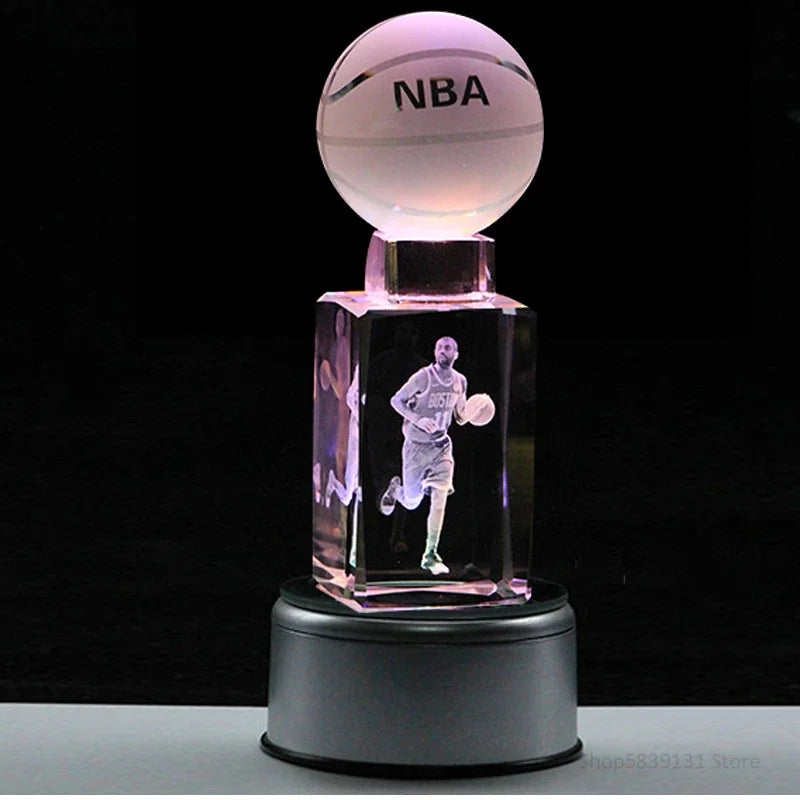 Afralia™ Crystal Lights Basketball Table Lamp for Bed Room Decor