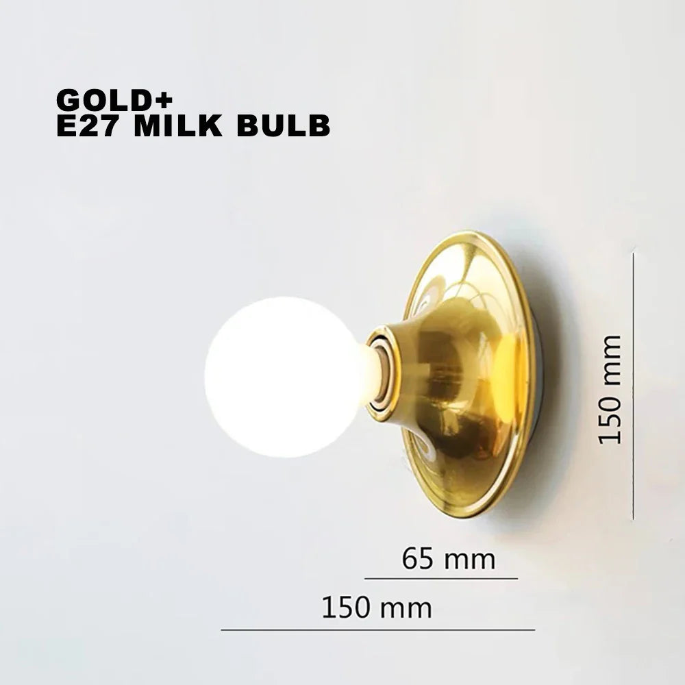 Afralia™ LED Macaron Wall Lamp: Retro Colorful Bedroom Light, E27 Living Room Lighting