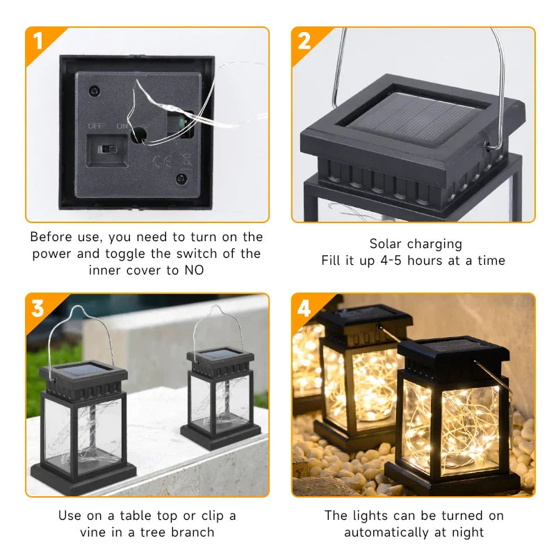 Afralia™ Solar Lantern: Portable Waterproof LED Light for Outdoor Garden Decor