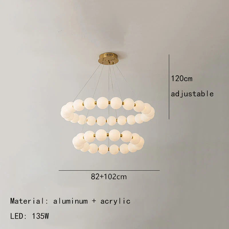 Afralia™ Gold Acrylic LED Ceiling Chandelier for Living Room Bedroom Pendant Lighting