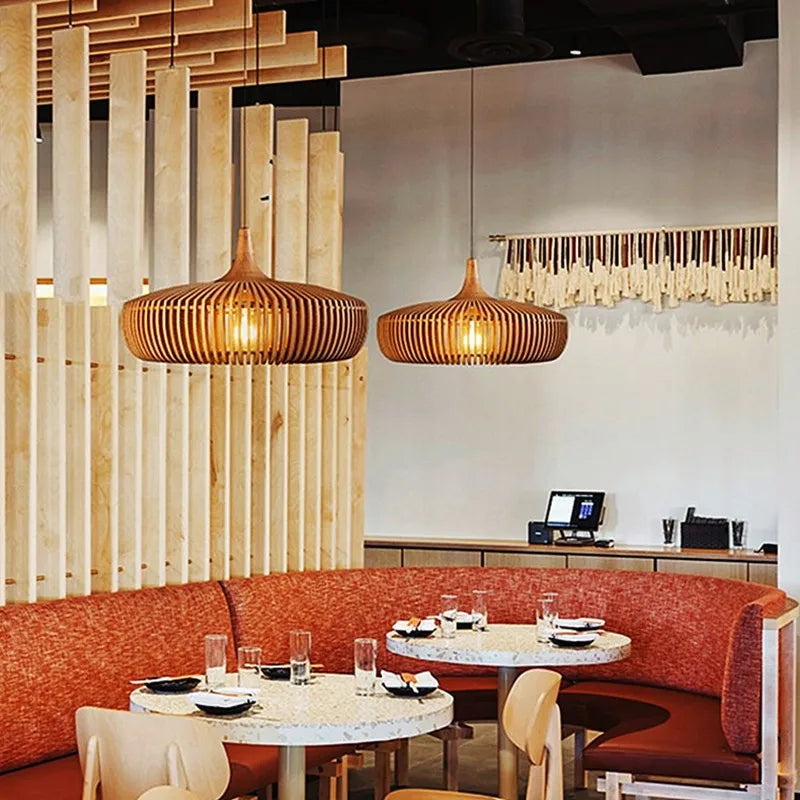 Afralia™ Clava Dine Wood Pendant Lamp - Vintage Danish Design for Living Room & Dining Decor