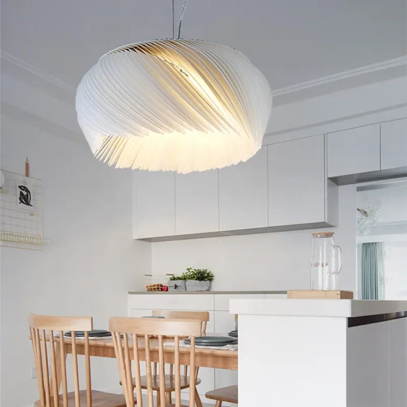 Afralia™ Modern LED Parchment Ceiling Pendant Light for Home Decoration