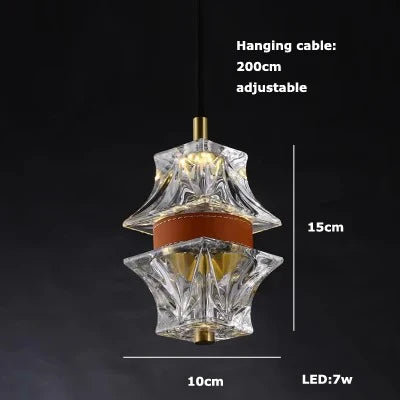 Afralia™ Crystal LED Ceiling Chandelier - Dimmable Art Deco Pendant Light