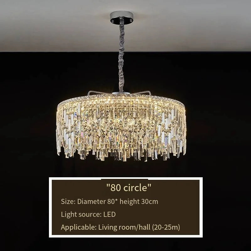 Afralia™ Gold Starry Crystal Chandelier: Luxury Semi-Transparent Lighting for Villa, Attic, Bedroom, Living Room