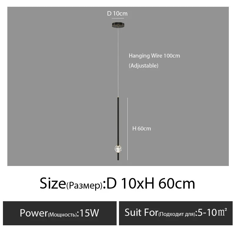 Afralia™ Crystal LED Chandelier for Nordic Bedroom, Living Room & TV Background Wall.