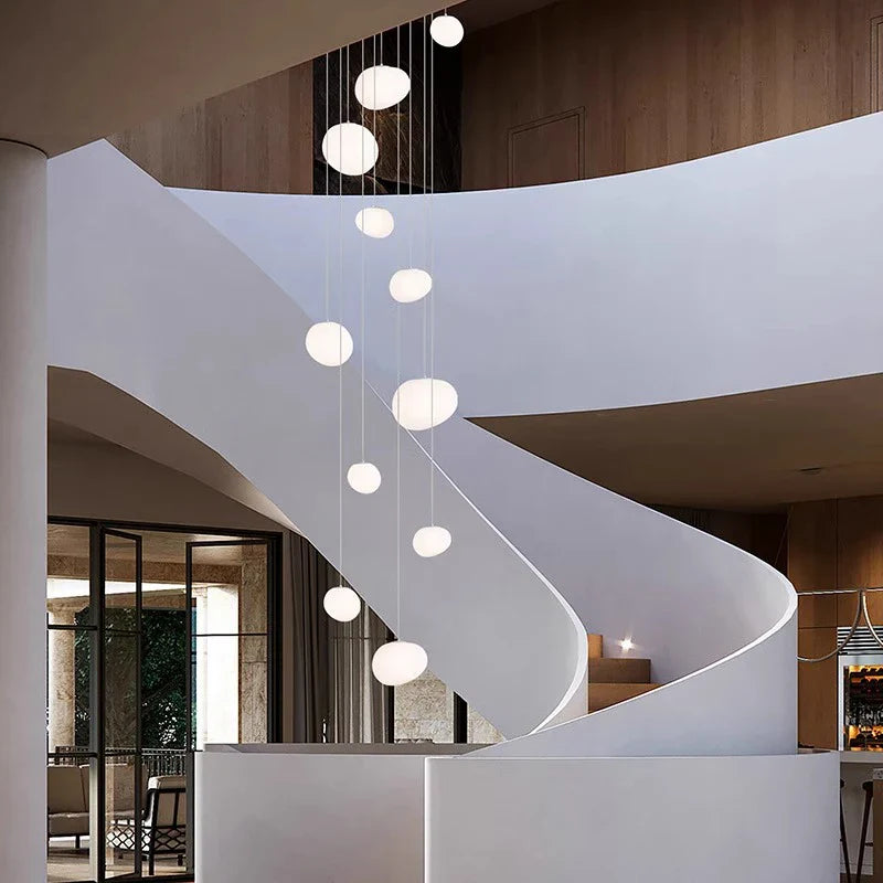 Afralia™ Modern LED Pendant Chandelier for Living Room Staircase Indoor Lighting