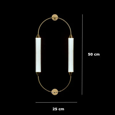 Afralia™ Gold LED Glass Tube Chandelier, Modern Luxury Ceiling Light Fixture
