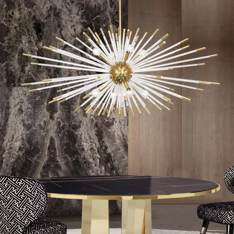 Afralia™ Modern Sputnik Pendant LED Chandelier for Living Room Bedroom Decor