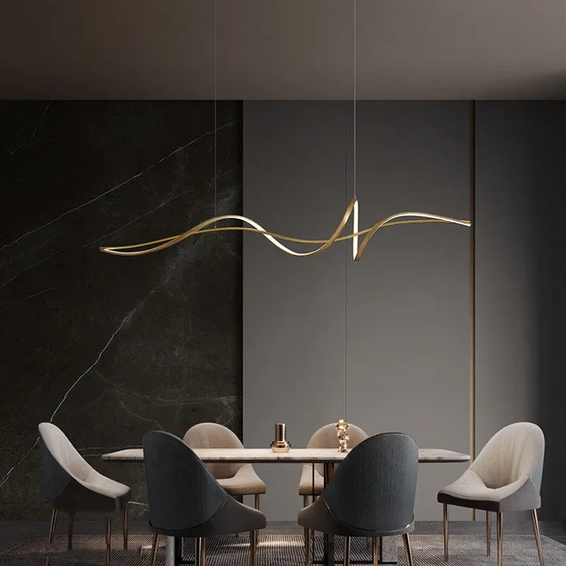 Afralia™ Modern LED Pendant Lamp - Stylish Ceiling Chandelier for Living and Dining Room