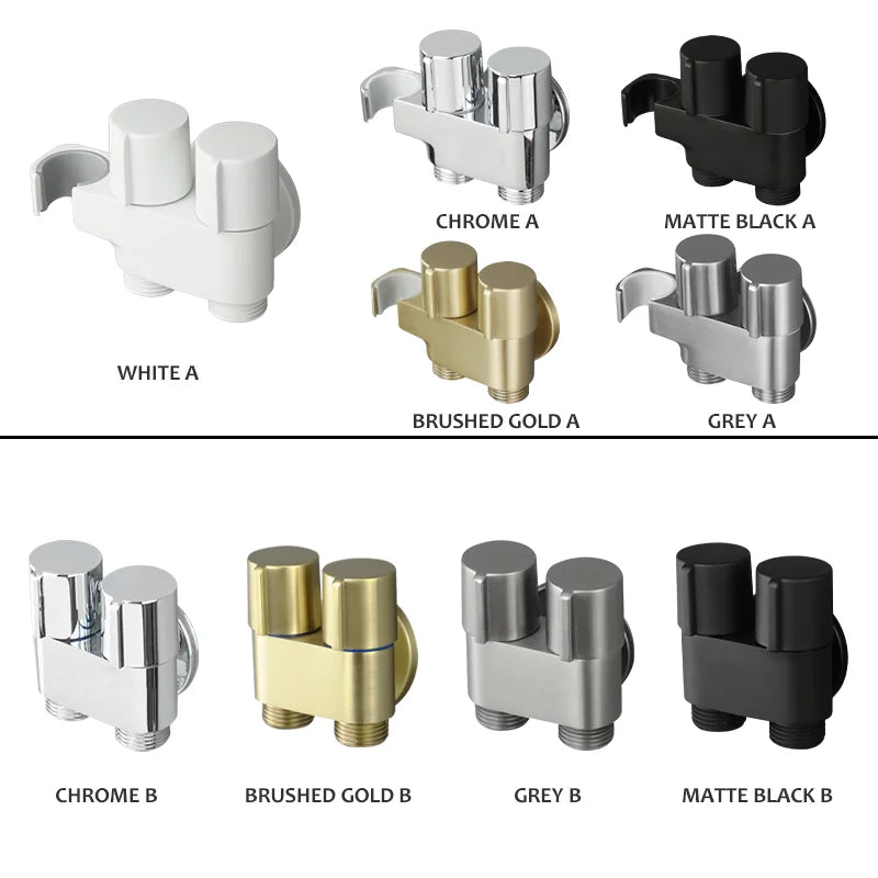 Afralia™ Brass Bidet Faucet Set for Wall Mounted Toilet - Dual Purpose Bathroom Sprayer