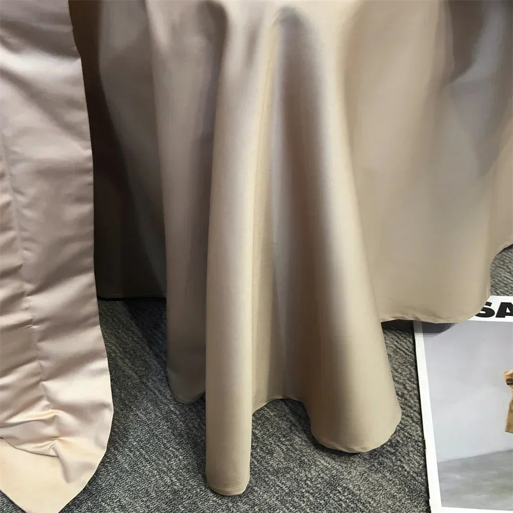 Afralia™ Solid Color Egyptian Cotton Bedding Set - Sheet, Pillowcase, Comforter Cover