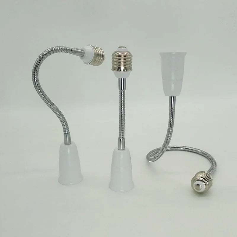 Afralia™ Flexible Gooseneck Lamp Base Converter E26/E27 Extension Socket for Light Fixtures