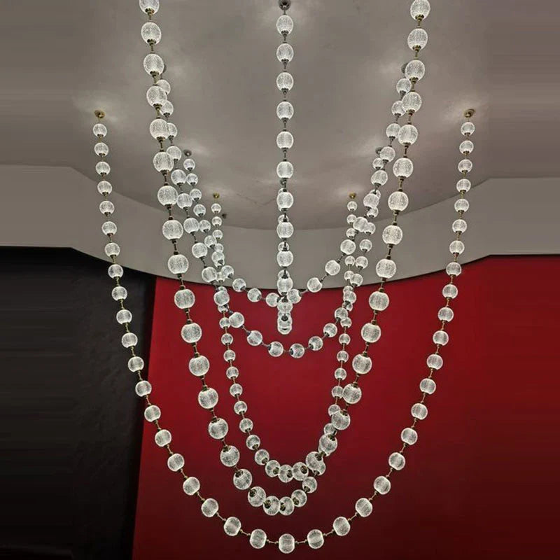 Afralia™ Elegant Pendant Lights for Duplex Building Hotel Lobby Villa Stair Lamps