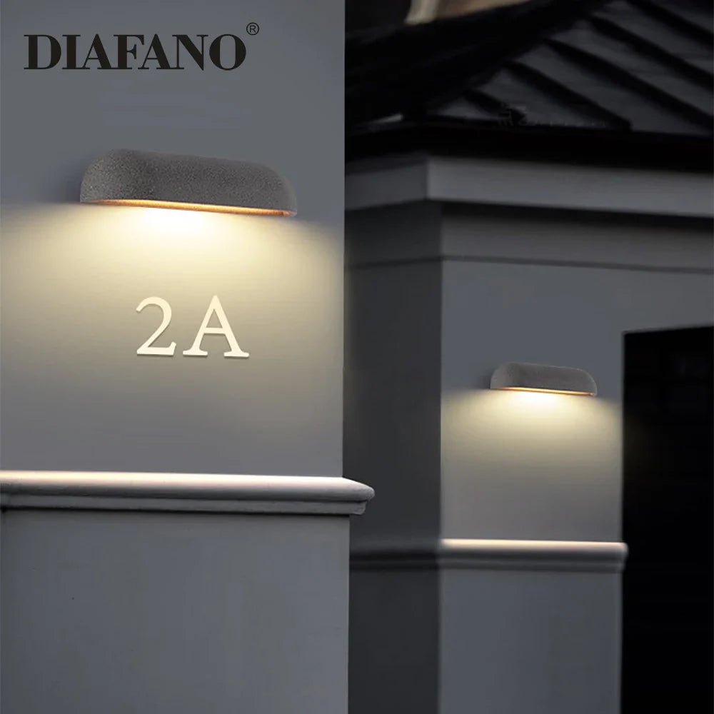 Afralia™ LED Outdoor Wall Lamp for Japanese Garden Stone Travertine Decoration