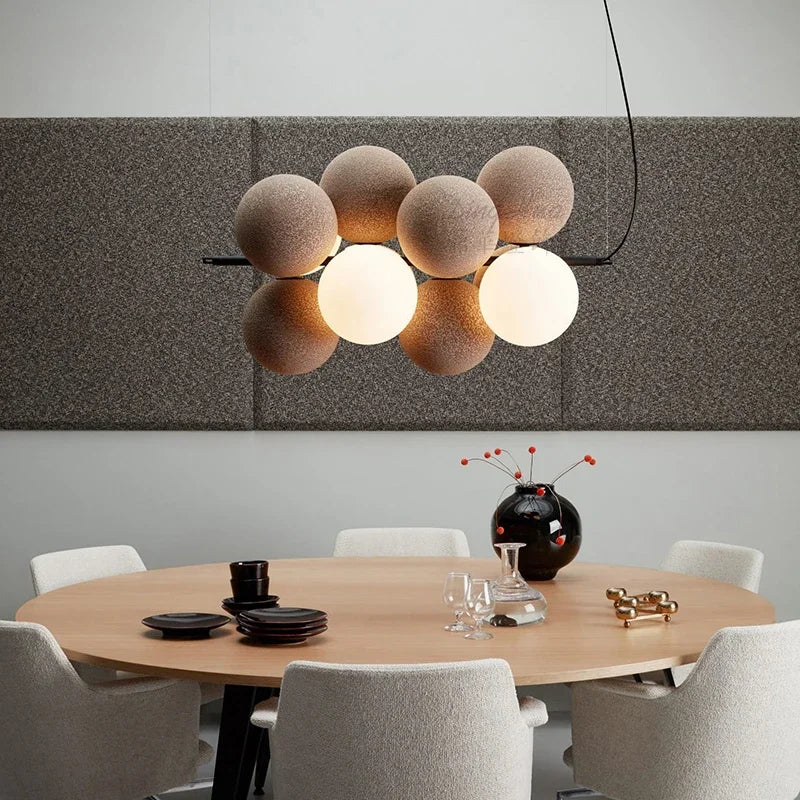 Afralia™ Flannelette Ball Chandelier: Modern Nordic Design for Stylish Interiors