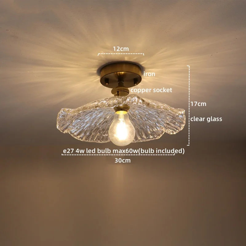 Afralia™ LED Glass Ceiling Lamp Modern Indoor Lighting Fixture