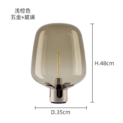 Afralia™ Glass LED Table Lamp: Modern, Creative, and Fashionable for Bedroom, Living Room, Shop, Hotel