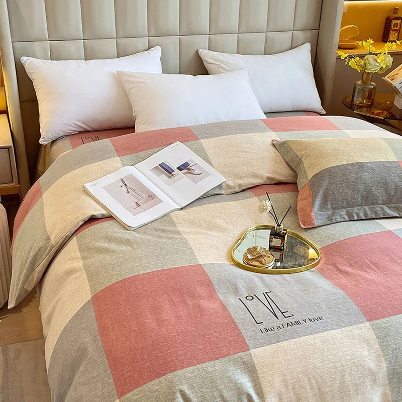 Afralia™ Nordic Cotton Single Duvet Cover: Autumn Winter Ultra Soft Brushed Quilt Cover