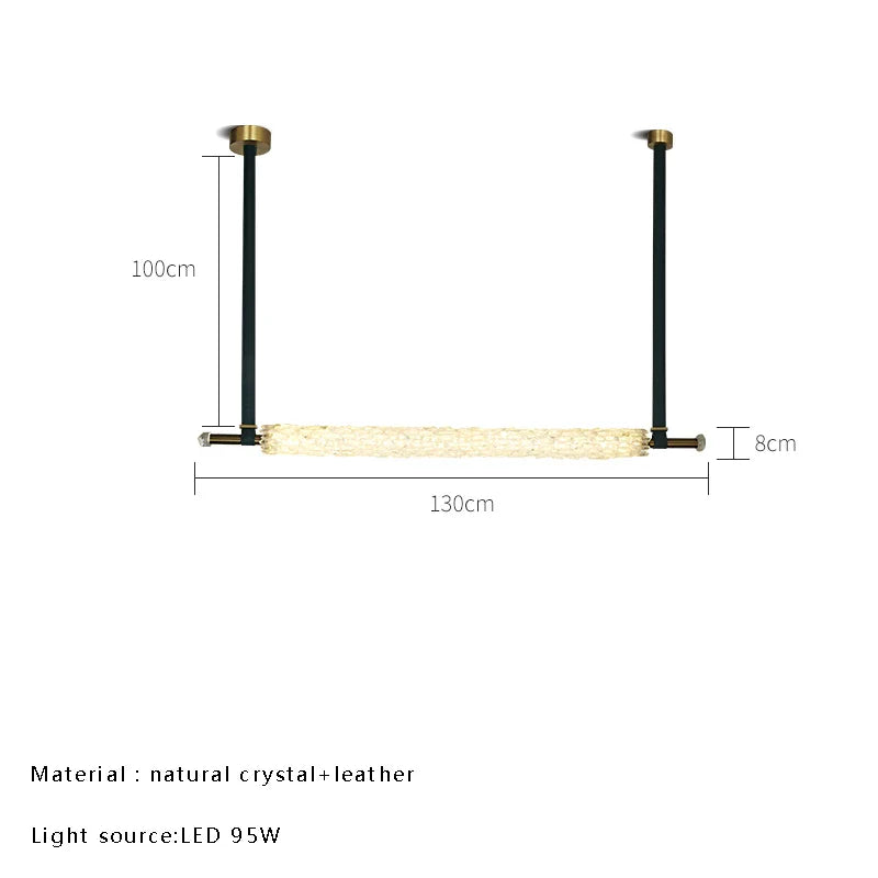 Afralia™ Luxury Crystal Chandelier Pendant Lamp for Dining Table Home Decor