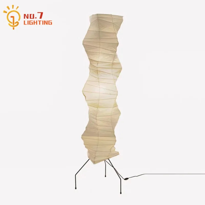 Afralia™ Akari Noguchi Floor Lamp LED E27 Rice Paper Standing Art Decor Living Room