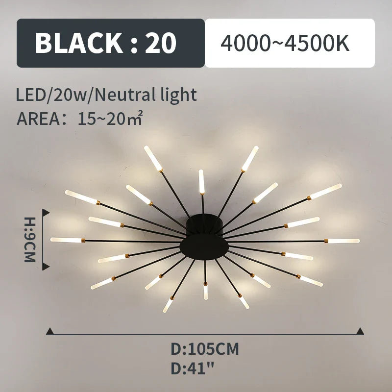 Afralia™ Fireworks Pendant Lamps: Modern LED Chandelier for Living Room, Bedroom, and Home Lighting