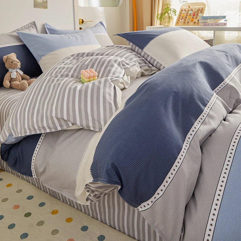 Afralia™ Cotton Single Duvet Cover - Skin Friendly Quilt Cover for Single King Bed