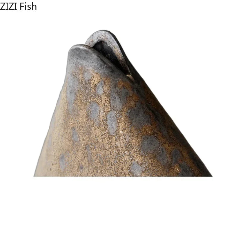 Afralia™ Coarse Pottery Vase Small Flower Pot Room Aesthetic Decor