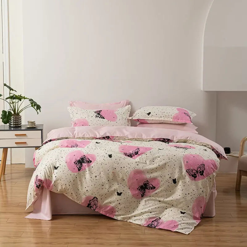 Afralia™ Pattern Printed Duvet Cover Set with 2 Pillowcases in Various Sizes