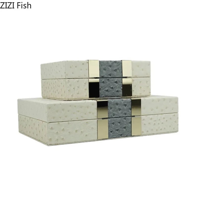 Afralia™ Leather Jewelry Boxes Wood Cosmetic Jars Jewelry Storage Jar