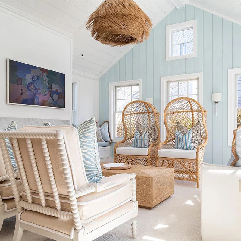 Afralia™ Rattan Wabi Sabi LED Chandelier for Home Decor Lighting