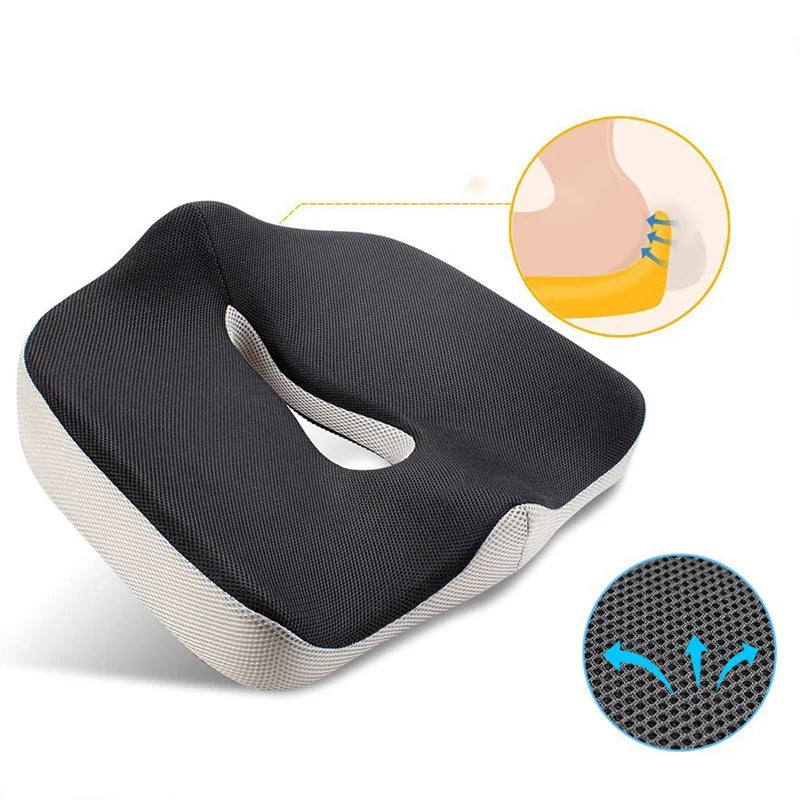 Afralia™ Memory Foam Chair Cushion for Spine and Hip Support