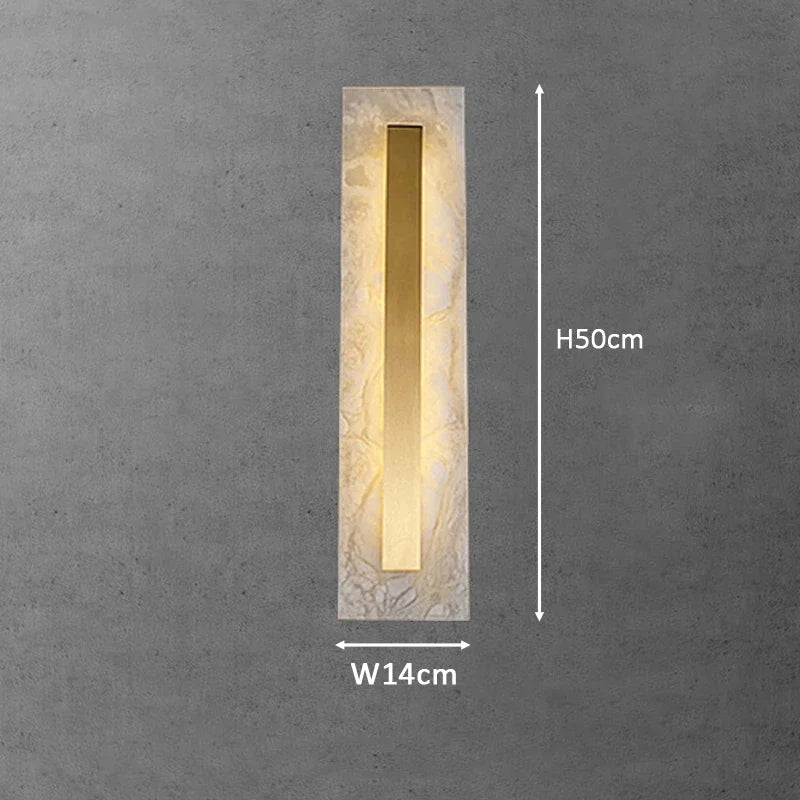 Afralia™ Gold Marble Living Room LED Wall Lamp