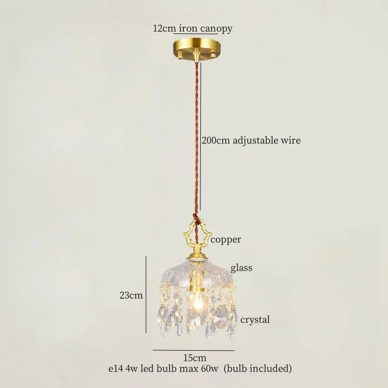 Afralia™ Crystal Glass LED Pendant Lights for Modern Spaces