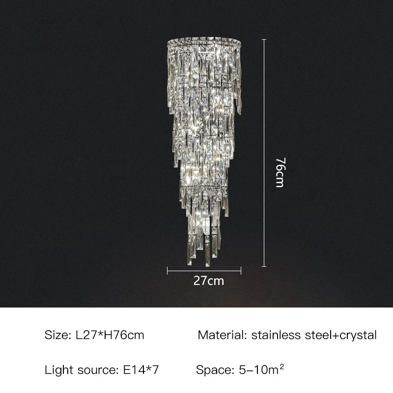 Afralia™ Crystal Wall Light: Elegant Luxury Night Lighting for Living Room, Bedroom, or Villa