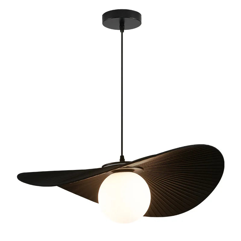 Afralia™ Nordic White/Black Fabric Chandelier Glass Shades Pendant Lamp