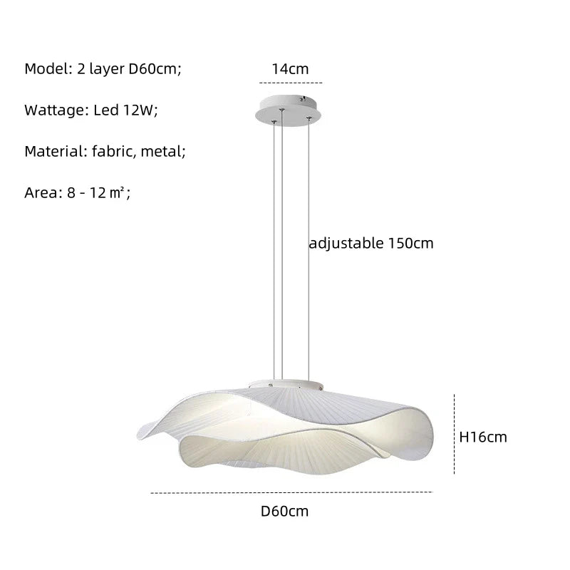 Afralia™ Fabric LED Pendant Chandelier: Modern Nordic Lighting for Dining Room, Bar, Home Decor