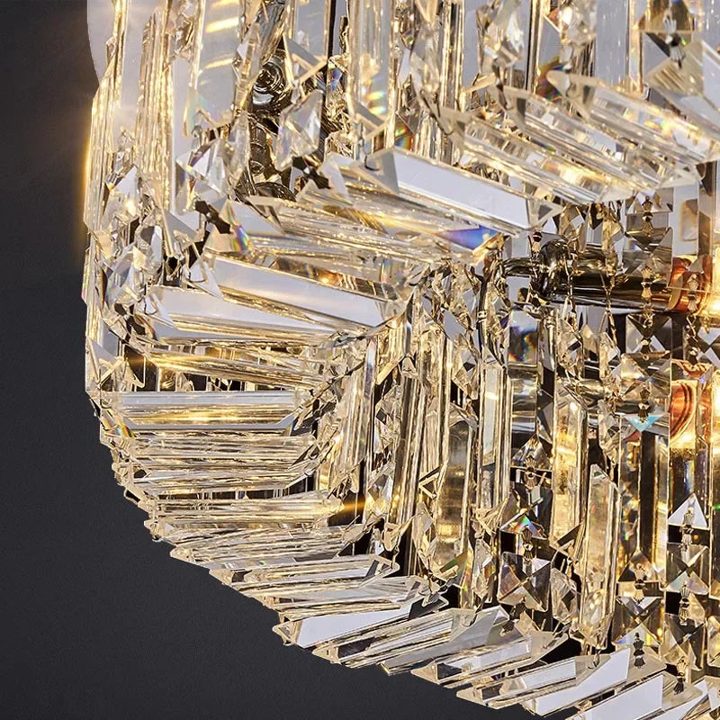 Afralia™ Crystal Gold LED Ring Ceiling Light - Modern Luxury Home Lighting