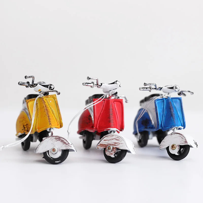 Afralia™ Little Sheep Motor Figurines: Vintage Motorcycle Home Decor Desktop Decoration