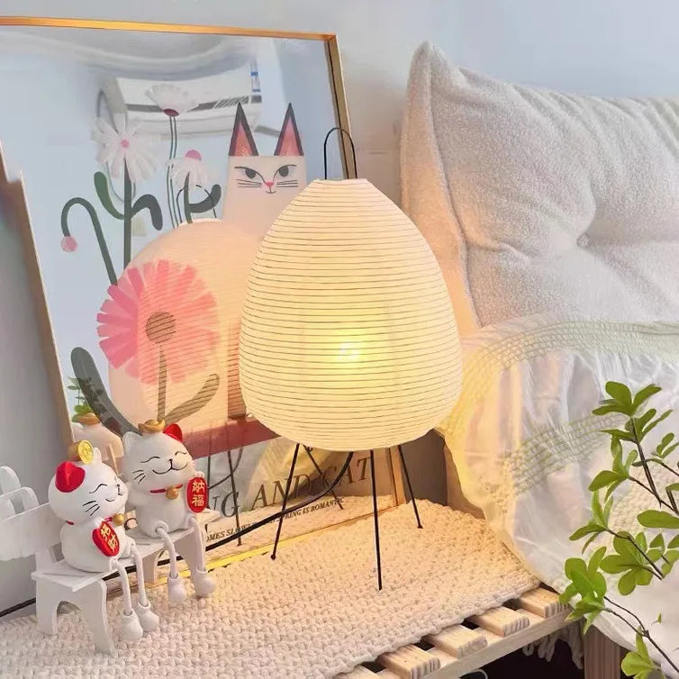 Afralia™ Noguchi Isamu Rice Paper Floor Lamp - Simple Designer Light Fixture