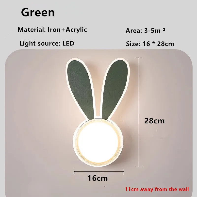 Afralia™ Cartoon LED Wall Lamp for Children's Room Décor - Simple, Cute & Modern