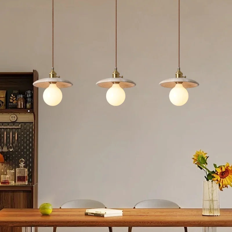 Afralia™ Glass Ball LED Pendant Light Yellow for Home Decor Dining Living Room