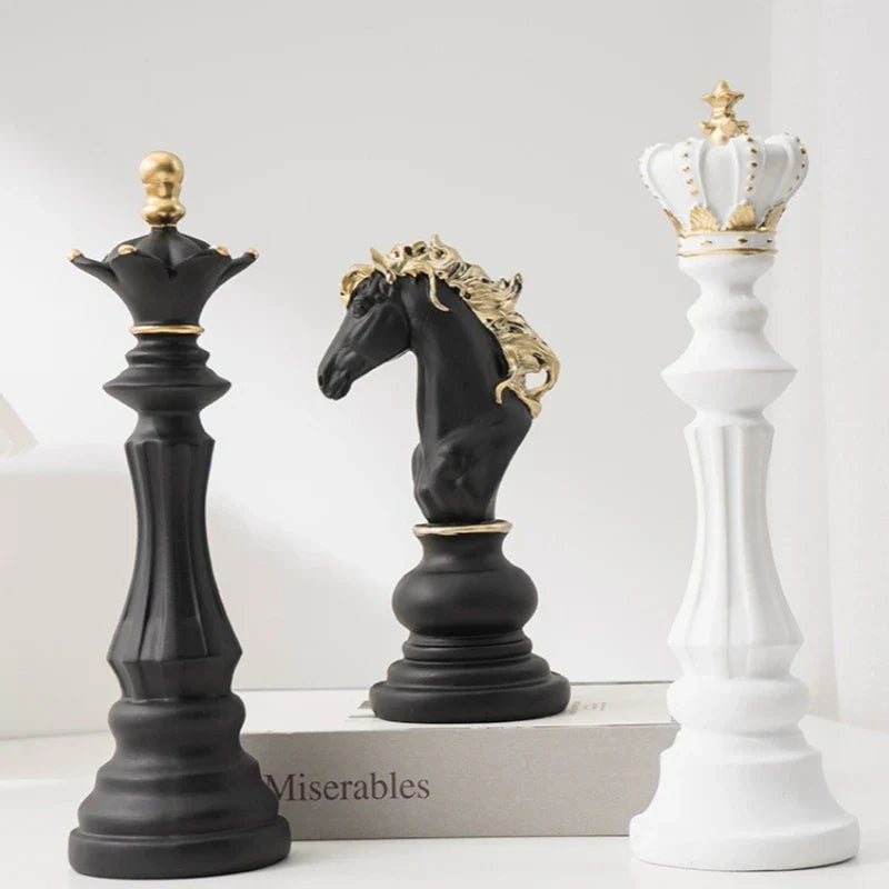 Afralia™ Retro Resin International Chess Figurine for Home Decor