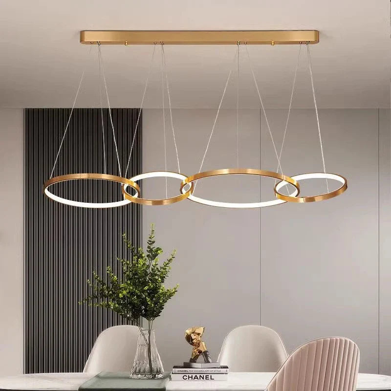 Afralia™ Modern Home Decor LED Pendant Light Chandeliers Indoor Lighting