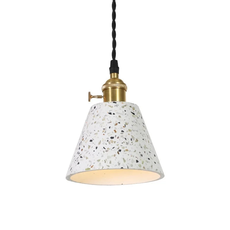 Afralia™ Terrazzo LED Pendant Lights, Adjustable Wire, Nordic Modern Hanging Lamp