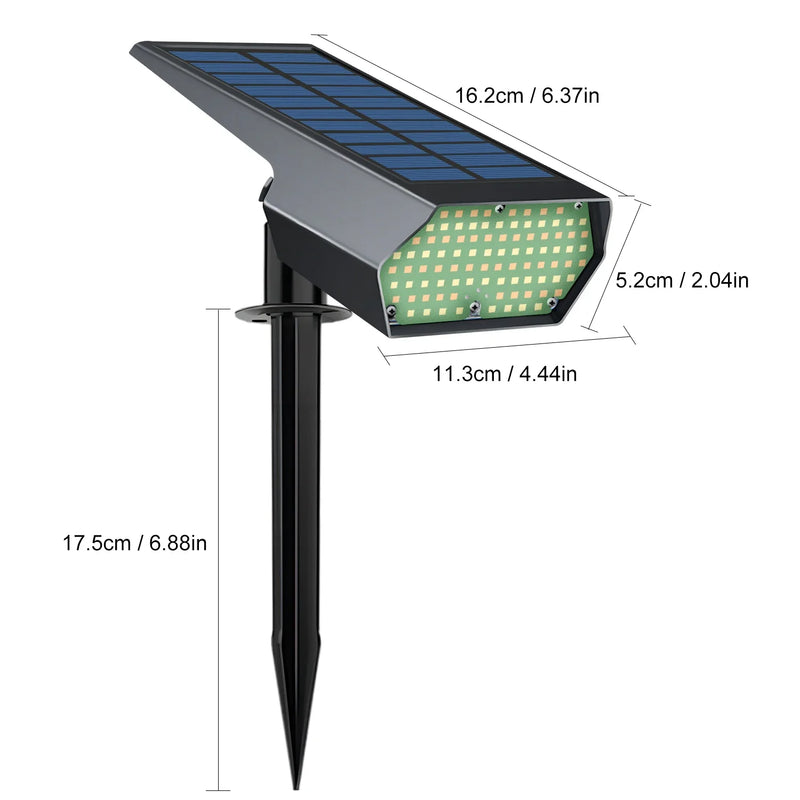 Afralia™ Solar Lawn Lights: Bright 2 Lighting Color Adjustable Spotlights for Garden Landscape