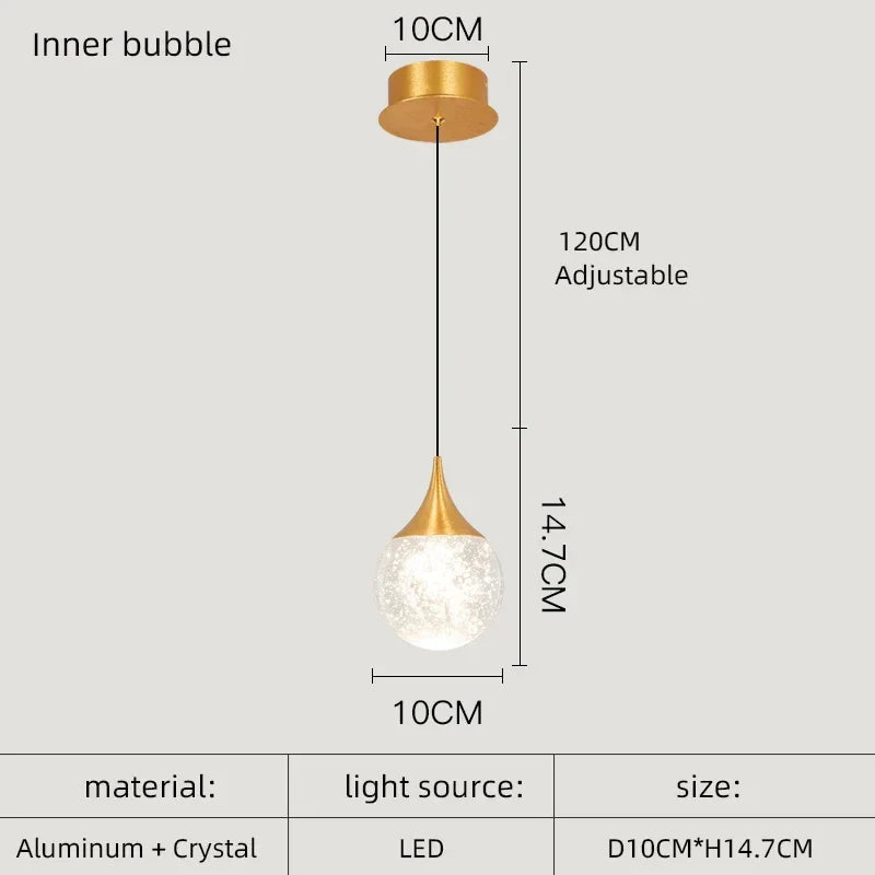 Afralia™ Crystal LED Chandelier for Dining Room Decor