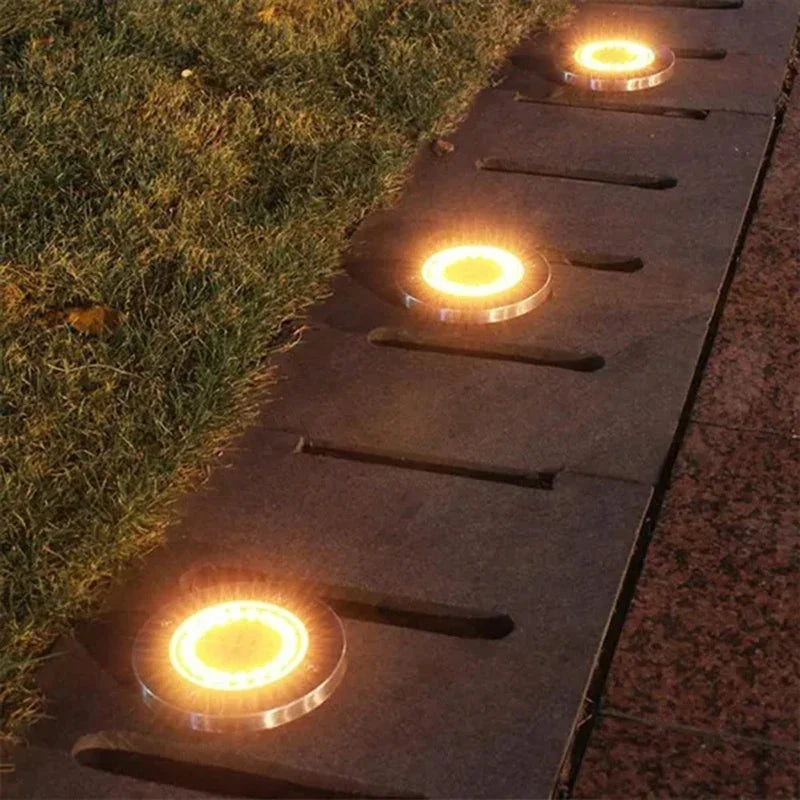 Afralia™ Solar Disk Light: Outdoor Garden Spotlight Deck Lamp